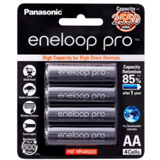 Panasonic Eneloop PRO AA 2500mAh Rechargeable Batteries 4 Pack