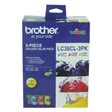 Brother LC38CL3PK CMY Colour Ink Cartridges (Triple Pack)