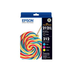 Epson 212XL BK + 212 C/M/Y 4 Ink Cartridge Value Pack