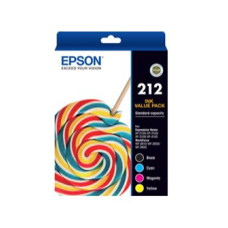 Epson 212 Value Pack BK/C/M/Y Ink Cartridges