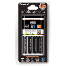 Panasonic Eneloop Quick Charger + 4 AA Eneloop Pro Batteries
