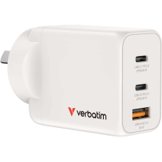 Verbatim 65W GaN Charger with 2x USB-C and 1x USB-A