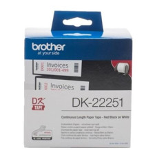 Brother DK22251 Continuous Length Paper Label Tape Red and Black Brother DK22251 Continuous Length Paper Label Tape Red and Black