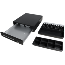 Maken CK-410 Cash Drawer 4 Note 8 Coin  Black Front 24V