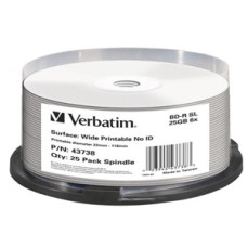Verbatim BD-R 25GB 6X White Wide Printable 25 Pack on Spindle